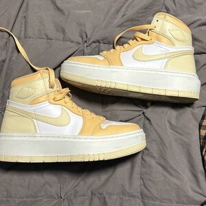 yellow platform jordans